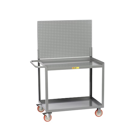 Little Giant Mobile Workstation, 2 Shelf, Pegboard Panel, 1200 lbs. Capacity MW24485TLPB